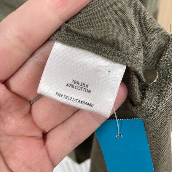 Eileen Fisher green top size medium - Picture 4 of 5